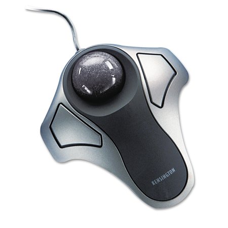 KENSINGTON Orbit Optical Trackball Mouse, USB 2.0, Left/Right Hand Use, Black/Silver K64327F